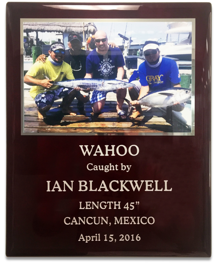 12in x 15in Walnut Photo plaque