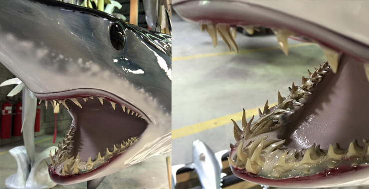 Mako Shark Replica close up shot Mako Shark close up shot
